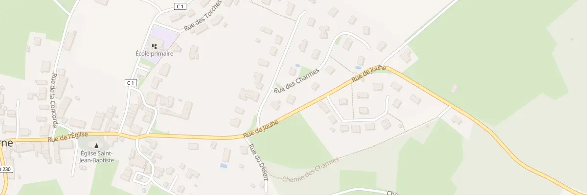 Plan du 2 Rue des Charmes à Biarne