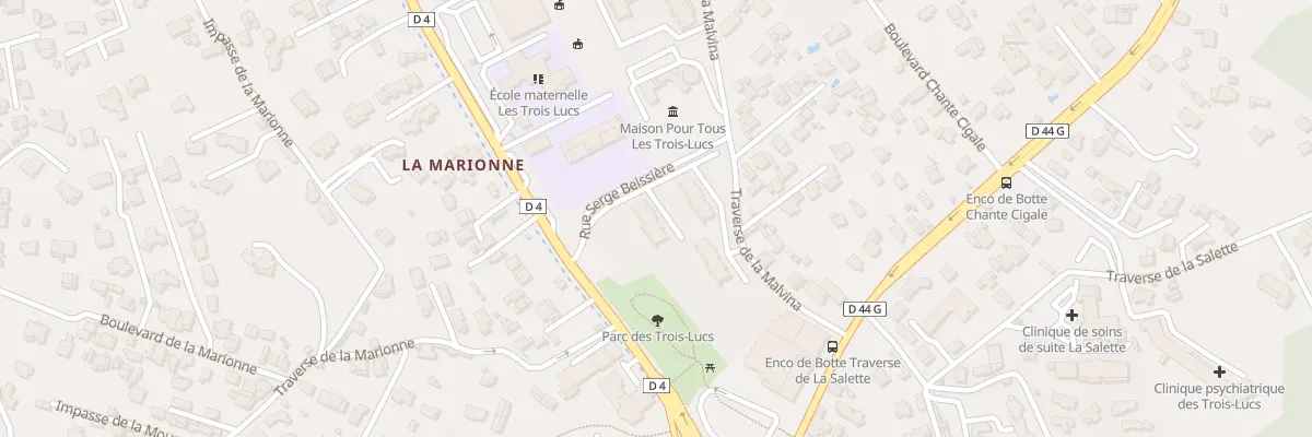 Plan du 5399F Av des Poilus à Marseille 12e Arrondissement