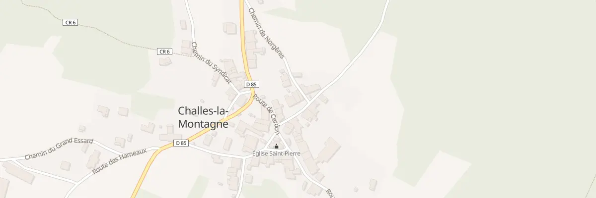 Plan du 5045 Au Village à Challes-la-Montagne