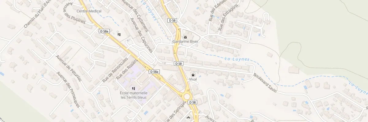 Plan du 3 Bd Savio Biver à Gardanne