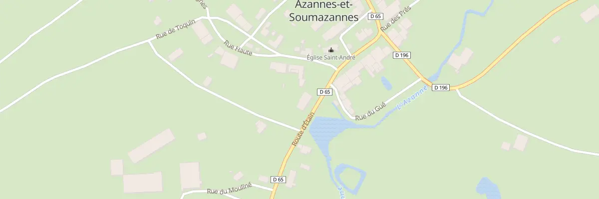 Plan du 2 Rte d’Etain à Azannes-et-Soumazannes