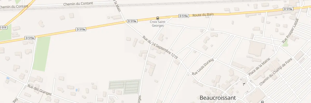 Plan du 17 Rue Saint Georges à Beaucroissant