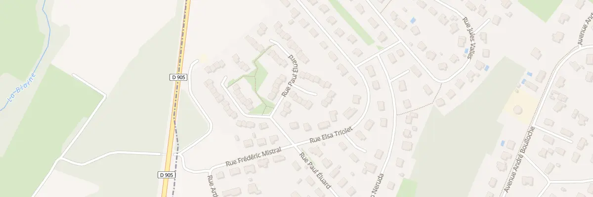 Plan du 22 Rue Paul Eluard à Dole