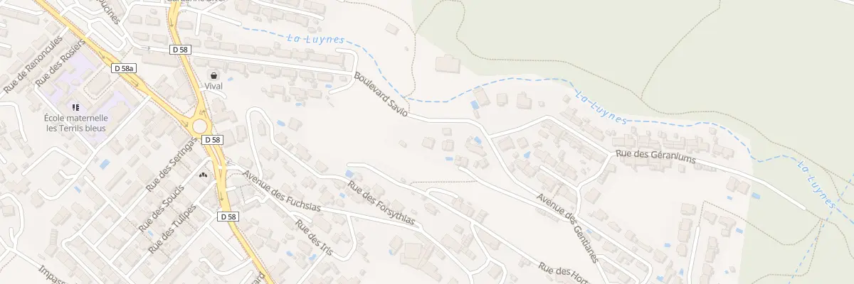 Plan du 9136 Biver à Gardanne