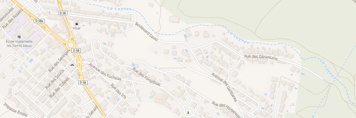Plan du 9217 Bd Savio Biver à Gardanne