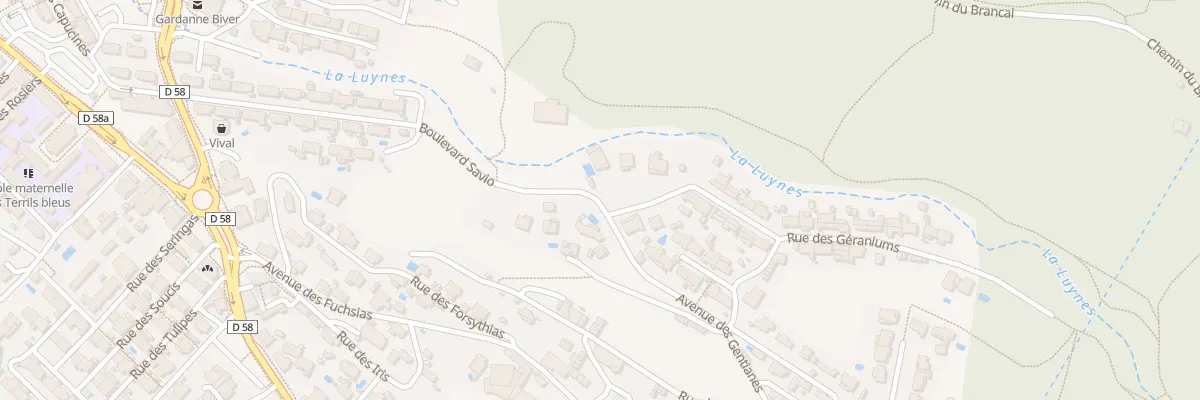 Plan du 380 Bd Savio Biver à Gardanne