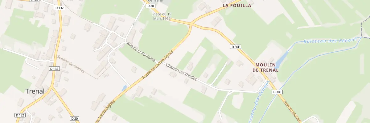Plan du 1 Che du Thiellet à Trenal