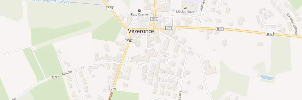 Plan du Village à Vézeronce-Curtin