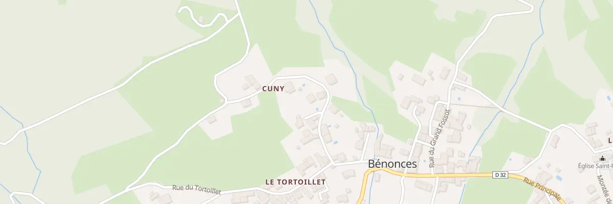 Plan du 5083 Quartier de Cuny à Bénonces