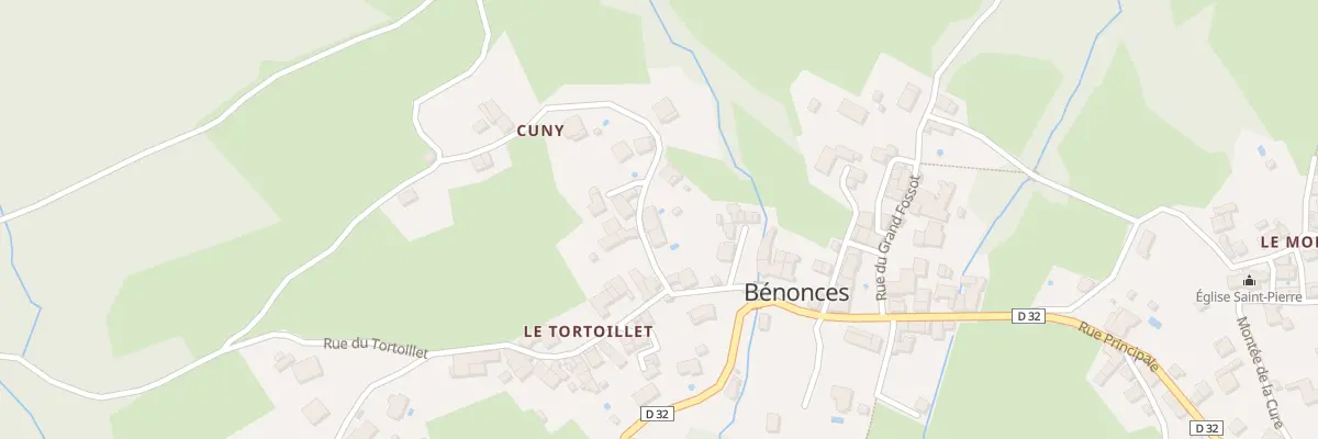 Plan du 5079 Quartier de Cuny à Bénonces