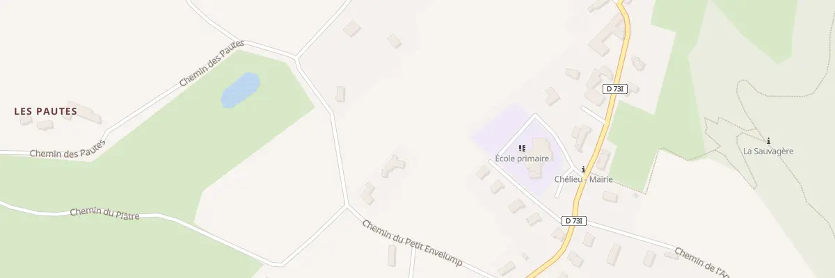 Plan du 220 Che du Petit Envelump à Chélieu