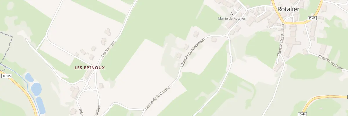 Plan du 16 Che du Montceau à Rotalier