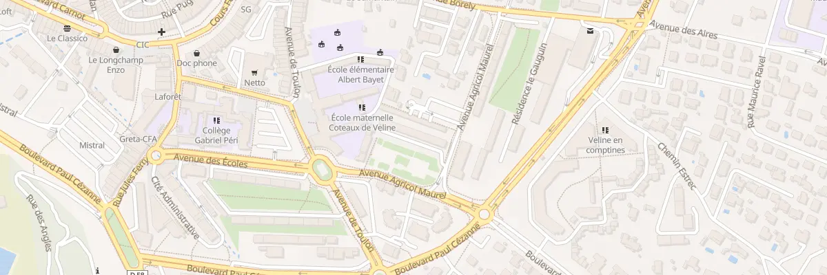 Plan du 2 Veline et Chemin Estrec à Gardanne