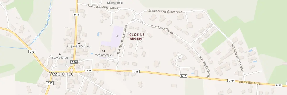 Plan du 279 Rue des Diamantaires à Vézeronce-Curtin