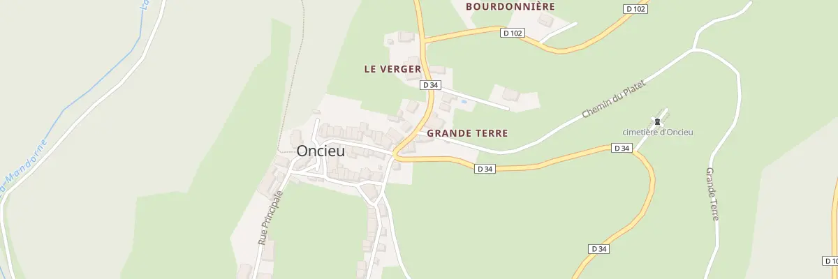 Plan du 34 Rte d’Evosges à Oncieu