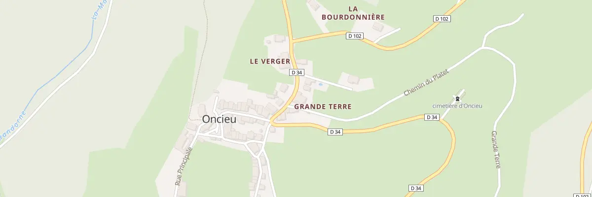 Plan du 52 Rte d’Evosges à Oncieu