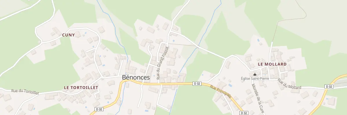 Plan du 64 Rue du Grand Fossot à Bénonces