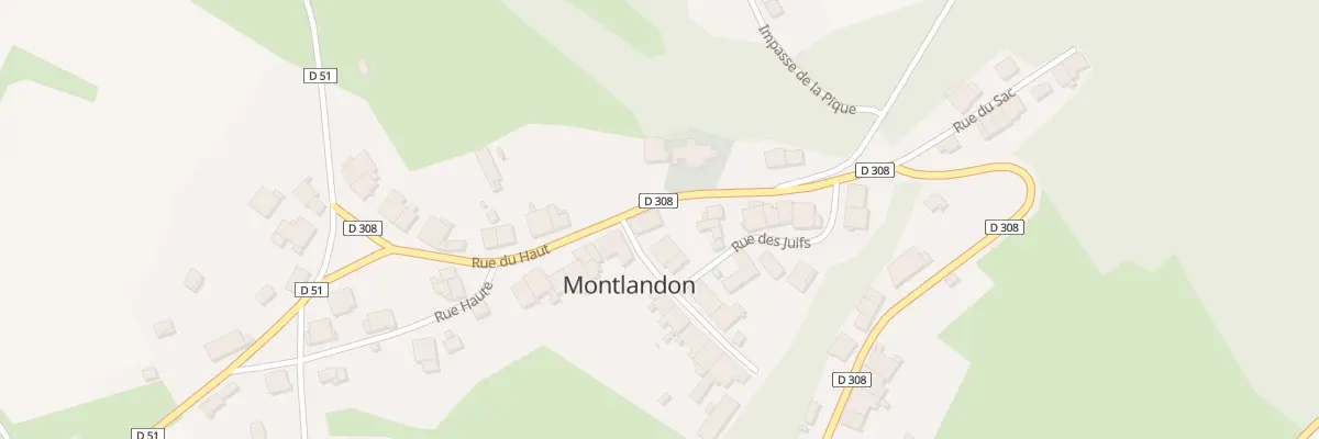 Plan du 2 Rue de l’Eglise à Montlandon à Haute-Amance