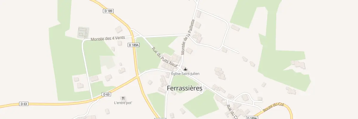 Plan du 15 Mte de la Paillette à Ferrassières