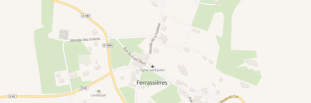 Plan du 50 Mte de la Paillette à Ferrassières