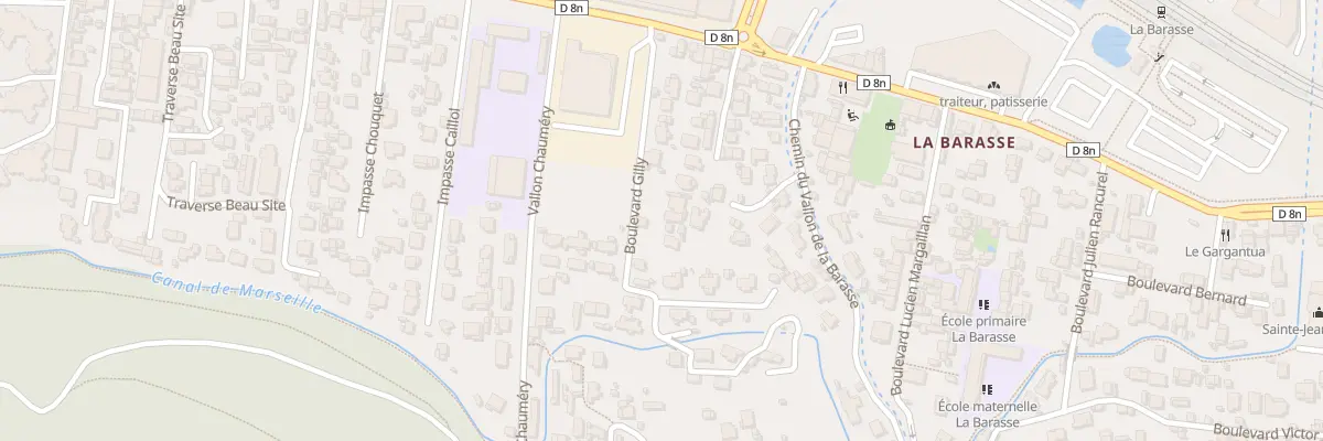 Plan du 17 Bd Gilly Qrt La Barasse à Marseille 11e Arrondissement