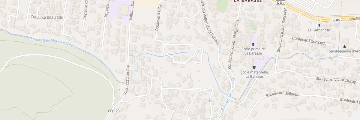 Plan du 56 Bd Gilly Qrt La Barasse à Marseille 11e Arrondissement