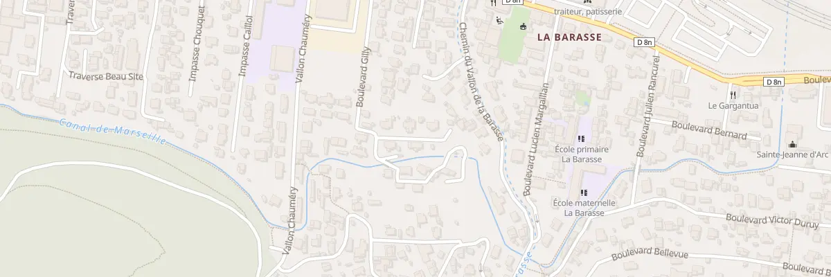 Plan du 37 Bd Gilly Qrt La Barasse à Marseille 11e Arrondissement