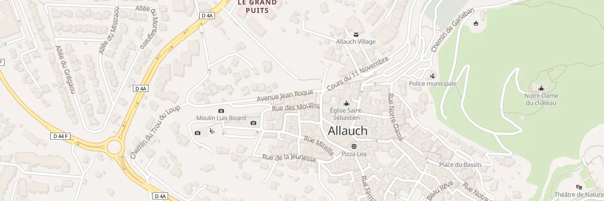 Plan du 9008 Rue des Moulins à Allauch