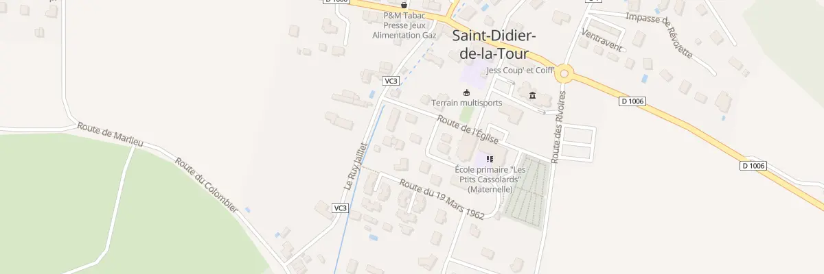 Plan du 2 Rte du Dix Neuf Mars 1962 à Saint-Didier-de-la-Tour