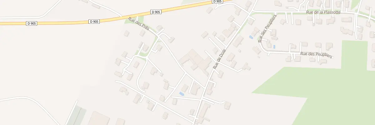 Plan de Aux Riottes à Parcey