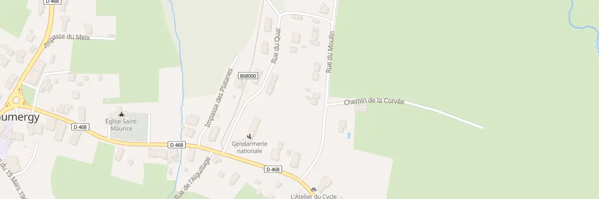 Plan du 1 Rue du Moulin à Chaumergy