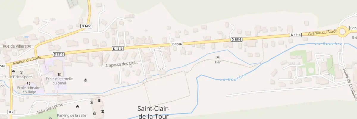 Plan du 340 Av du Stade à Saint-Clair-de-la-Tour