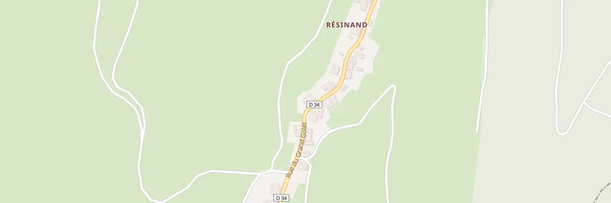Plan de la Rue du Grand Golet à Aranc