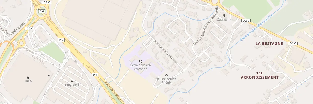 Plan du 18 Av de la Tirane à Marseille 11e Arrondissement