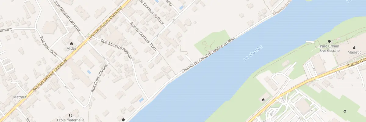 Plan du 38 Che de Halage Canal Rhone Rhin à Dole