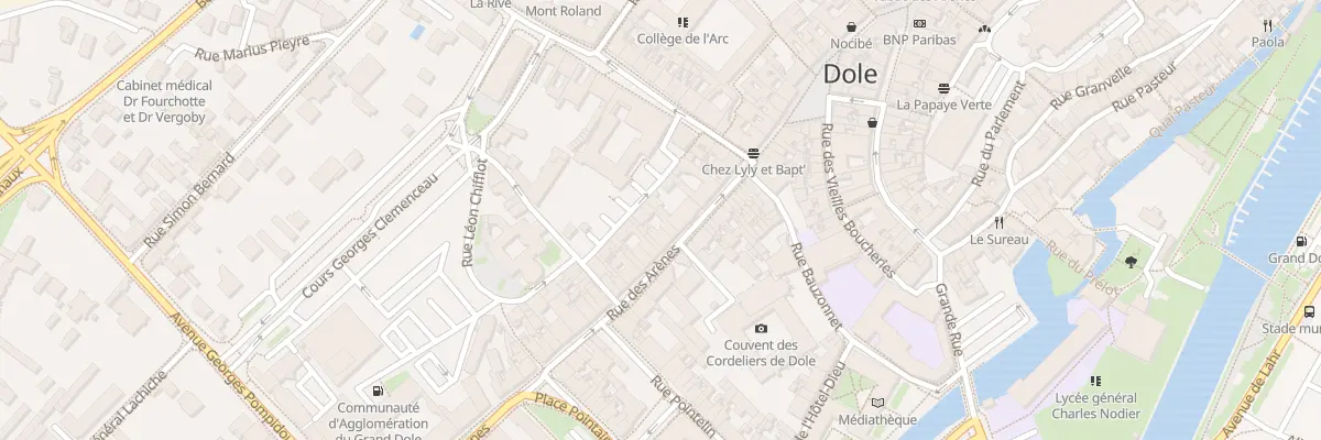 Plan du 38 Rue des Arènes à Dole