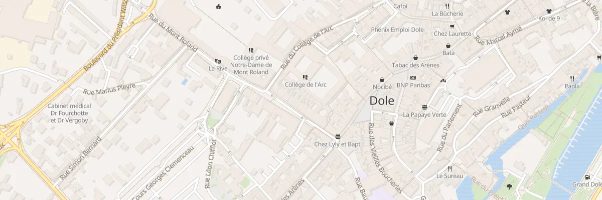 Plan du 15 Rue Mont Roland à Dole