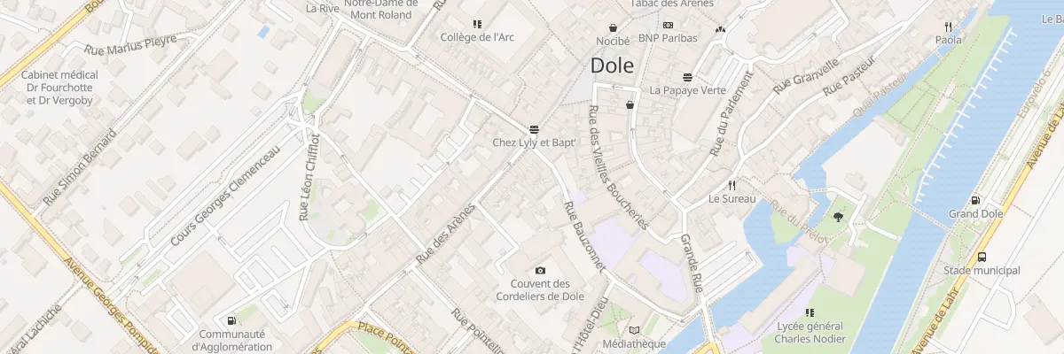 Plan du 25 Rue des Arènes à Dole