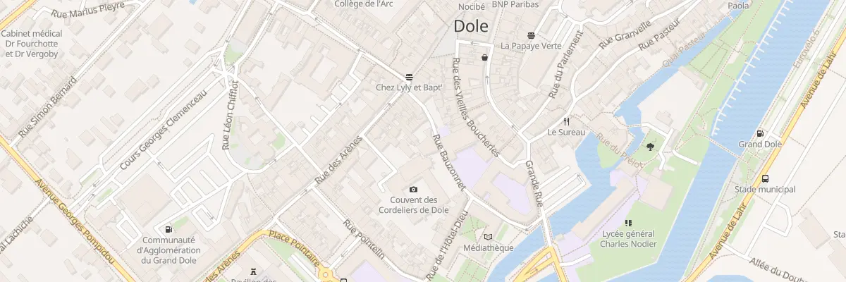 Plan du 6 Rue Bauzonnet à Dole