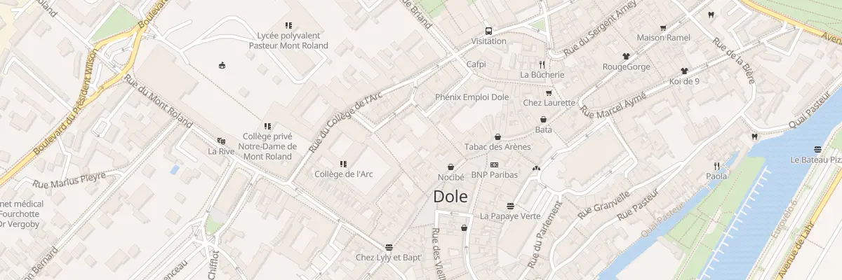 Plan de la Rue Charles Sauria à Dole