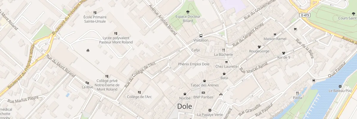 Plan du 7 Rue du College de l’Arc à Dole