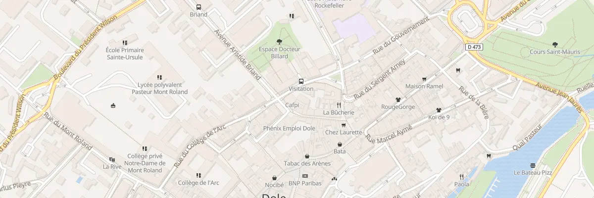 Plan du 13 Rue Boyvin à Dole