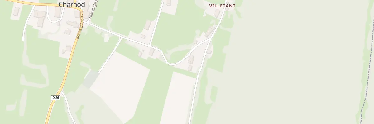 Plan du 16 Rte de Villetant à Charnod