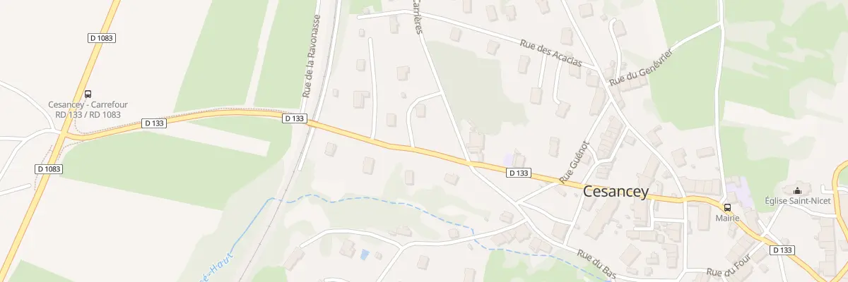 Plan du 85 Rue des Carrières à Cesancey