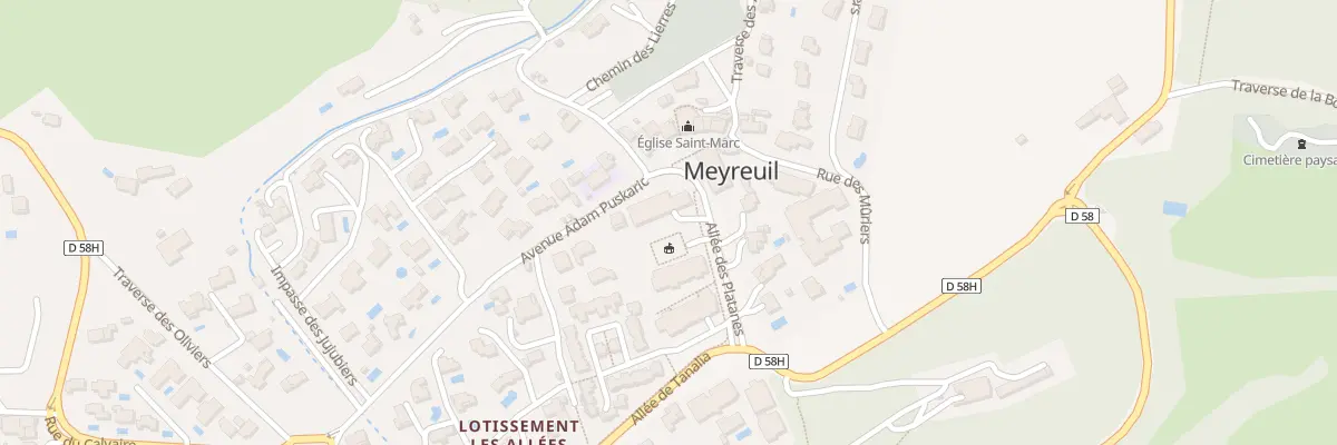 Plan du 3 All des Platanes à Meyreuil