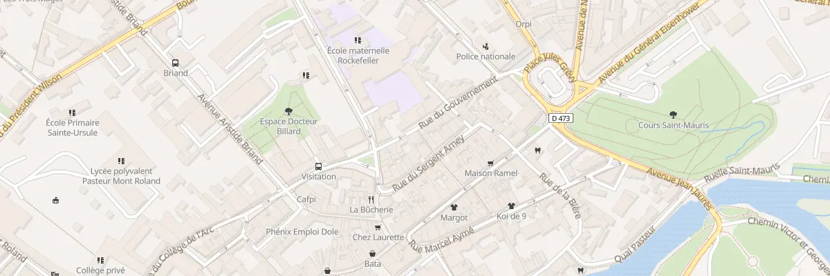 Plan du 10 Rue Attiret à Dole