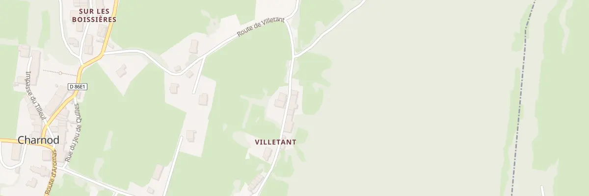 Plan du 4 Rte de Villetant à Charnod