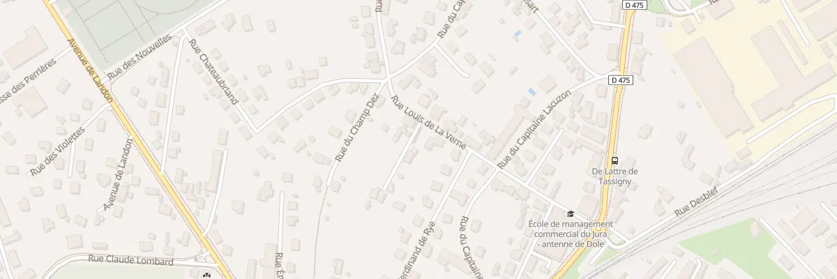 Plan du 16 Rue Louis de la Verne à Dole