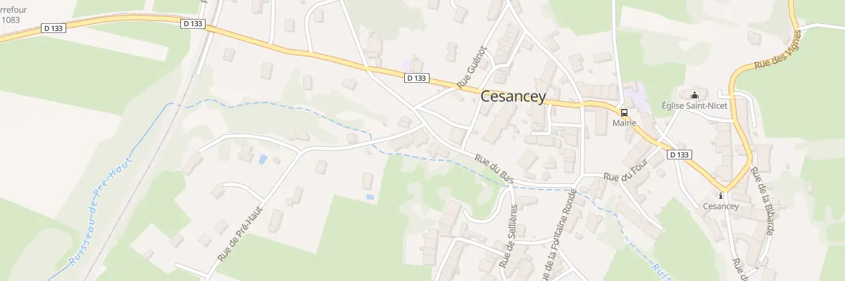 Plan du 183 Rue du Bas à Cesancey