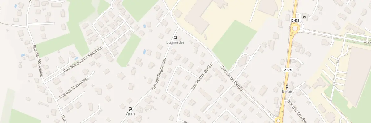 Plan du 20 Rue Frédéric Chopin à Dole